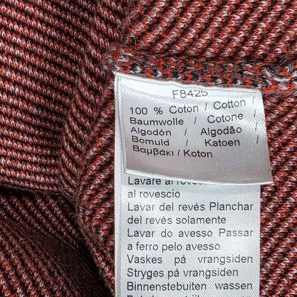 Lacoste Gray Crewneck Sweater with Orange V-Stripe - Picture 9 of 10